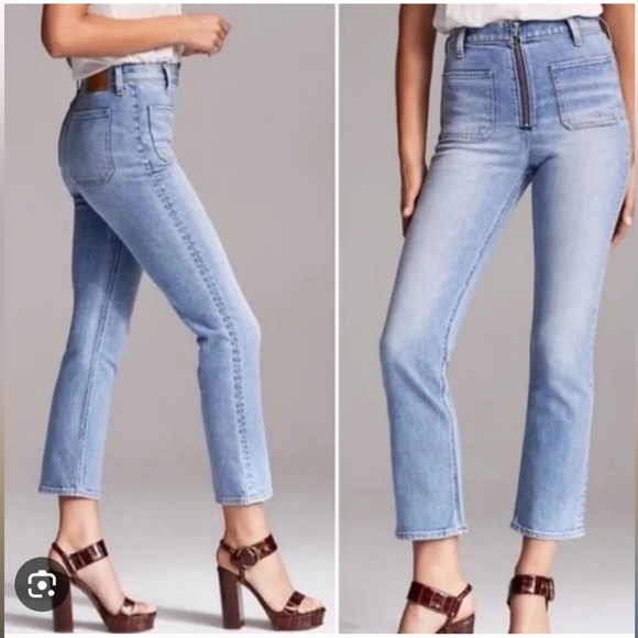 Denim Forum Denim - Denim Forum The Just Peachy Straight Jeans in Light Blue